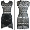 Sexy Black And White Mini Dress M3898
