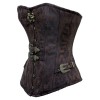 Steampunk corset Iron button overbust corset m1381