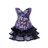 women floral corset with layered dress m1998