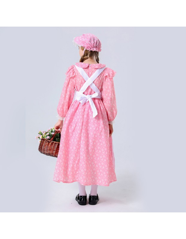 Halloween Cute Girl Long Sleeve Dress Wonderland Alice Lolita Costume YM5602