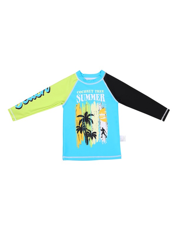 Quick-Drying Sun Protection Children's Swimsuit Long Sleeve Swimming Suit For Girls KF205