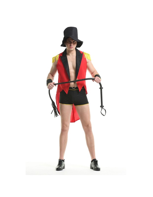 Circus Magic Costume Men Tuxedo Halloween Cosplay Animal Trainer Costume XY82223