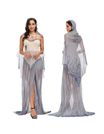 Halloween Movie Zombie Emily Actress Vampire Bride Costume MS4511