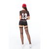 Stage Suit Sportswear Sexy Black Rugby Cheerleader Costume Uniform MS4885