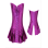 Sexy purple satin corset m1245g