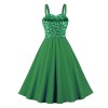 Fashion Vintage Floral Print Casual Strap Sleeveless Elegant Party Dress M3308