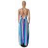 women's sexy halter strap chiffon dressM8360