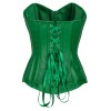 Plus Size Leather Sexy Green Corset M1400