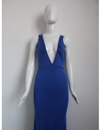 Fashion Design Blue Maxi Dress M3982a