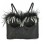 Feather Short Crop Sexy Nailed Beaded Tassel Breast Shaper Stage Top KN8130