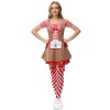 Oktoberfest Stripe Maid Cosplay Sexy Christmas Costume MS5008