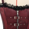 Black and Red Shoulder Straps Corset m1415