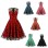 Women Gauze Embroidery Waist Sleeveless Lolita Court Swing Midlength Dress 5122