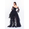 2Pcs Sexy Medieval Victorian Gothic Steampunk Corset With Skirt M1420