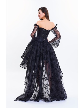 2Pcs Sexy Medieval Victorian Gothic Steampunk Corset With Skirt M1420