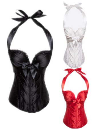 Elegant Black Sweetheart Halter Corset M1298