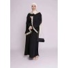 Stylish Patchwork Flared Sleeves Temperament Dress Long Women Dress 21668
