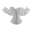 Sexy Off Shoulder Ruffles Sleeves Overbust Corset Top WK2276