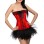 red newest corset with bubble skirt m1807C