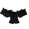 Sexy Off Shoulder Ruffles Sleeves Overbust Corset Top WK2276