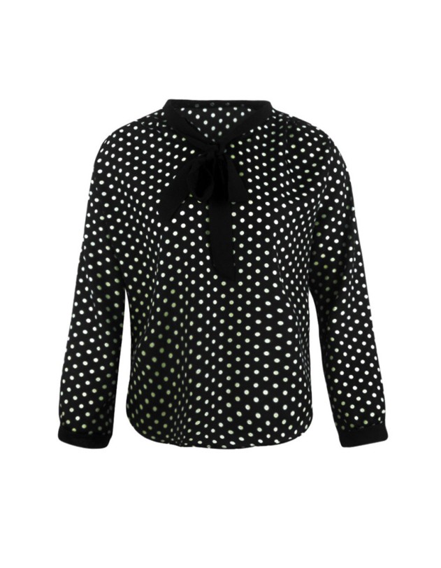 Women Chiffon Polka Dot Blouses Shirt m30410