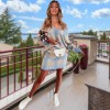 Sexy Sweater Long Sleeve Sweater Knitting Short Two Piece Skirt Set LQ164