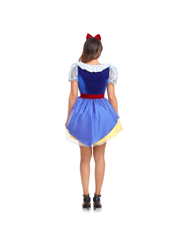 Adult Snow White Cosplay Christmas Halloween Princess Performance Dress DL2043