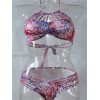 Sexy Triangle Brazilian Print Bikini M5342