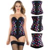 Women hot colorful print latex waist corsets M1303R