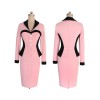 High Quality Hot 3 Colors Women OL V Neck Dress M30226