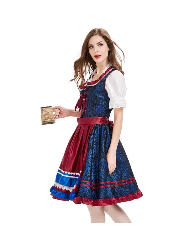 High Quality Traditional Bavarian Oktoberfest Beer Girl Costume m40664