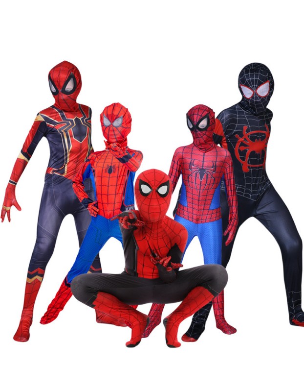 Kids and Men Spiderman Cosplay Clothing  Superhero Costume M40661