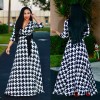 Hot Sale Long Printed Lady Dresses Casual Maxi Dress Women M8193