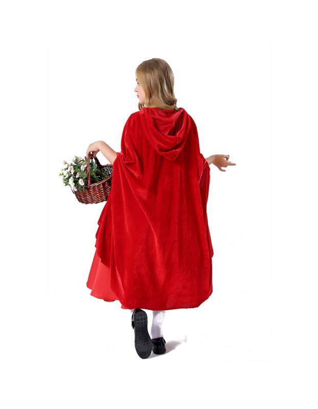 Halloween Children's Dress Girl Little Red Riding Hood  Coak Witch Dress YM5614