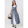 Square Collar Tie Horn Sleeve Swing Skirt Stage Performance Dress YM0916