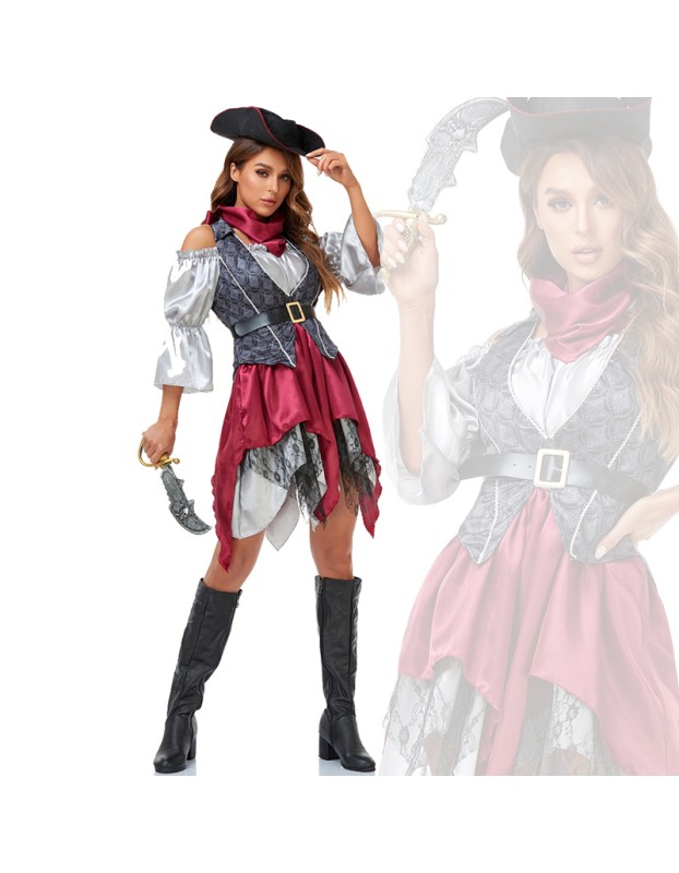 The Curse Black Pearl Cosplay Adult Female Pirate Costume DL2032