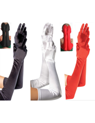 Sexy satin long gloves G1503