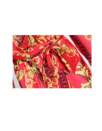 THREE-COLOR BEACH PRINTED DRESS M88096
