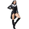 Sexy Nun Costume Women Faux Leather Bad Naughty Nun Roleplay Fancy Dress SL3401