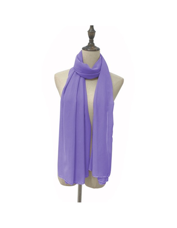 Muslim Style Scarfs Hijabs Monochrome Headscarf Silk Scarf For Women 006