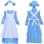 British colonial farm dress girls costume children blue dot dress cosplayM40648