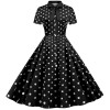 Spot Goods Bow Print Party Slim Striped Casual Summer Midi Dresses JY14771