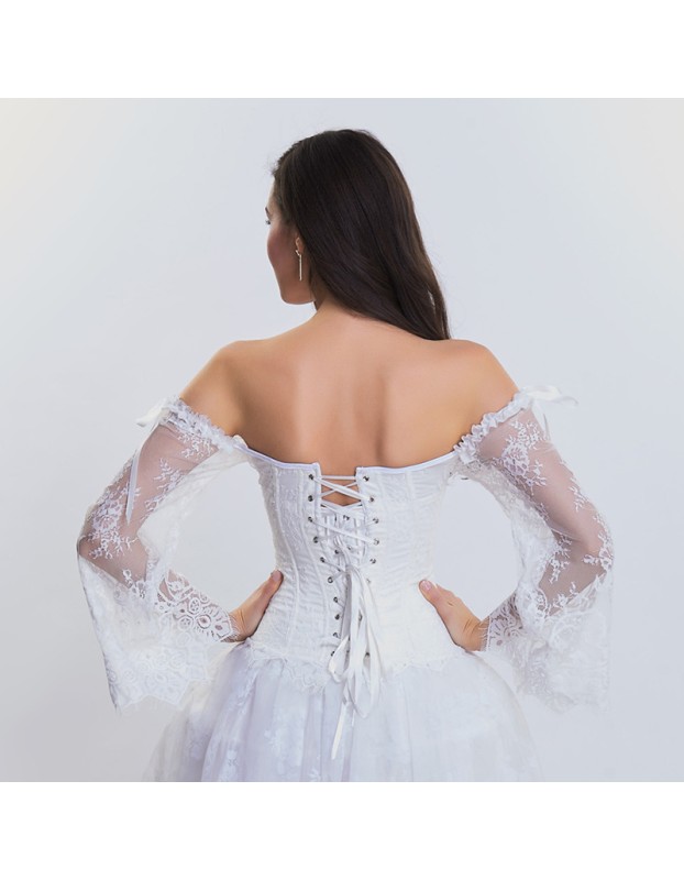 Long Sleeve Lace Corset M1418A
