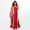 Halter Style Women Casual Loose Beach Maxi Dress M8388