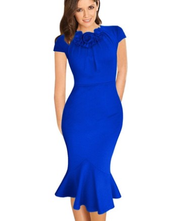 Elegant Office Cocktail Midi Bodycon Dress M30182