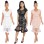round neck lace mermaid  see-through  party midi dress M30173