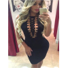 Sexy black bodycon dress M30103