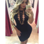 Sexy black bodycon dress M30103