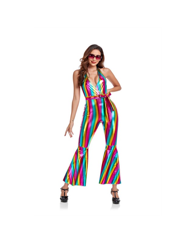 Halloween Costume Lady Retro 70s Disco Hippie Singer Stage Costume SM3022