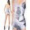 Shiny sexy one piece swimwear  M5279b